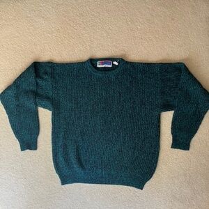 Vintage Unisex Green Crew Neck Sweater